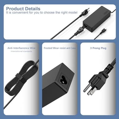 BULL-TECH Universal 100W USB C Laptop Charger Replacement for MacBook Lenovo dell hp Asus Acer Razer Blade Stealth Samsung Chrombook Charger Fast Charging Type C AC Adapter Power Cord Supply - Image 4