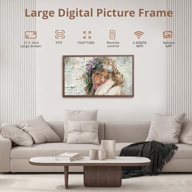 Dragon Touch Large Digital Picture Frame 21.5 inch Screen WiFi Digital Photo Frame Display, 32GB Storage, Auto-Rotate, Share Photos via App, Email, Cloud, Classic 21（Not Touchscreen） - Image 3