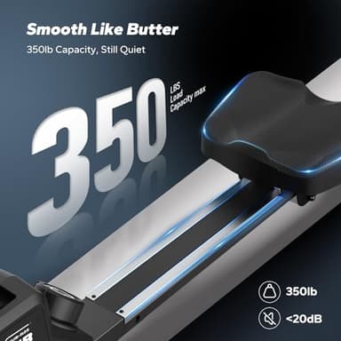 MERACH Foldable Rowing Machines for Home, Magnetic Rowing Machine with 16-Level, Compact Row Saves 20% Space, 350 LBS Load Capacity, MERACH App and 1000+ Champion Coaching Course & Games - Image 8