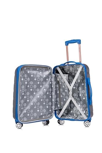Rockland Melbourne Hardside Expandable Luggage with Spinner Wheels, Grey, 20"/14" 2pc Set - Image 6