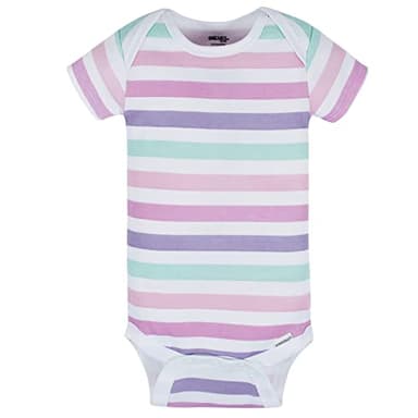 Onesies Brand Baby Girl's 8-Pack Short Sleeve Mix & Match Bodysuits, Rainbows, 3-6 Months - Image 4
