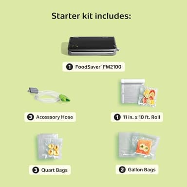FoodSaver Vacuum Sealer Machine, Automatic Bag Detection, Sous Vide Friendly, with sealer bags, roll, handheld vacuum sealer, black - Image 6