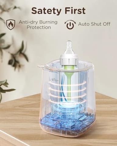 Bear Baby Bottle Warmer, Milk Warmer Breastmilk Bag Formula Fast Warming for New Born Baby Bottles, with Time Temp Control Automatic Shut Off at Home Use - Image 5