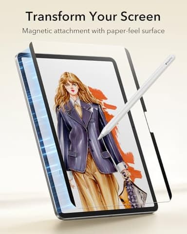 ESR Paper-Feel Magnetic Screen Protector for iPad Air 13 Inch M3/M2 (7th/6th Gen, 2025/2024), Write and Draw Like on Paper, Detachable and Reusable, Compatible with Tempered Film, Matte, Anti-Glare - Image 3