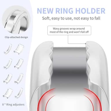 Ring Sizers for Loose Rings - 8 Pack Invisible Guards Resizer for Men and Women, Use 8 Width Sizes Easy-Clip Ring Adjuster, Spacers & Tighteners, Fit Almost Any Rings, Fits Bands Width to 1-8mm - Image 2