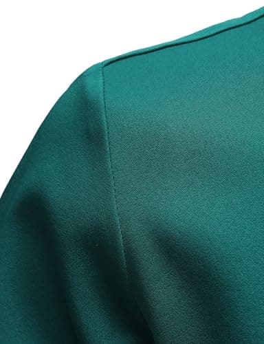 AOTIK Boys Stretch Wrinkle Free Dress Shirts Button Down Shirt Long Sleeve Formal School Uniform Shirts 10 Teal - Image 4