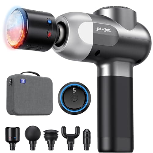 BOB AND BRAD C2 Pro Massage Gun with Heat and Cold Therapy, Mini Massager Gun Deep Tissue, Heated Professional Electric Back Massager for Athletes, Handheld Massager - Image 1