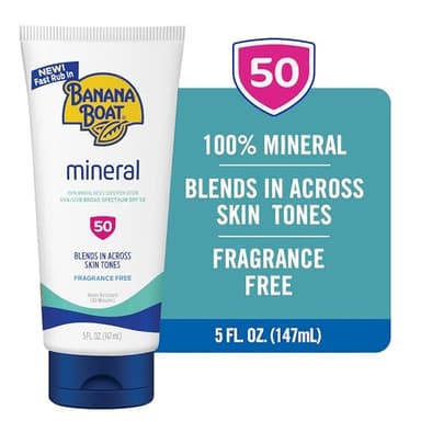Banana Boat Mineral Sunscreen SPF 50 Lotion, 5oz | Zinc Oxide Sunscreen Lotion, Beach Essentials, SPF 50 Sunblock, 5oz - Image 4