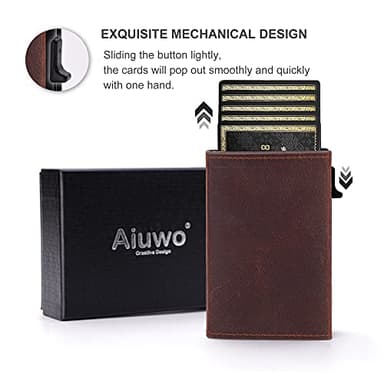 Aiuwo Airtag Wallet for Men,Mens Wallet Card Holder,Smart,Slim,Minimalist Wallet,Credit Cards Holder RFID Blocking Wallet (Airtag Wallet, Crazy Horse Brown) - Image 5