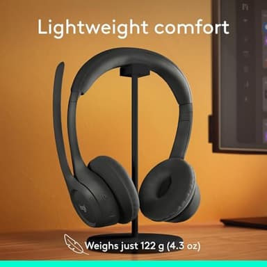 Logitech Zone 300 Wireless Bluetooth Headset with Noise-Canceling Microphone, Compatible with Windows, Mac, Chrome, Linux, iOS, iPadOS, Android- Black (Renewed) - Image 7