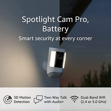 Ring Spotlight Cam Pro, Battery | 3D Motion Detection, Two-Way Talk with Audio+, and Dual-Band Wifi (2022 release) - White - Image 5