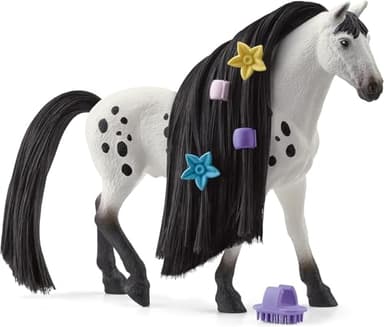 Schleich Horse Club Sofia's Beauties, Knabstrupper Stallion Beauty Horse with Brushable Hair - 8pc Styling Horse Figurine and Playset Accessories for Boys and Girls, for Kids Ages 4+ - Image 2