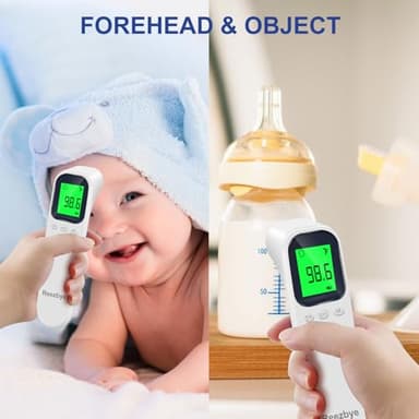 Reezbye Contactless Thermometer - Digital Forehead Thermometer for Baby, Kids and Adults,3 Color Fever Alarm, 2 in 1 Forehead & Object Mode - Image 5