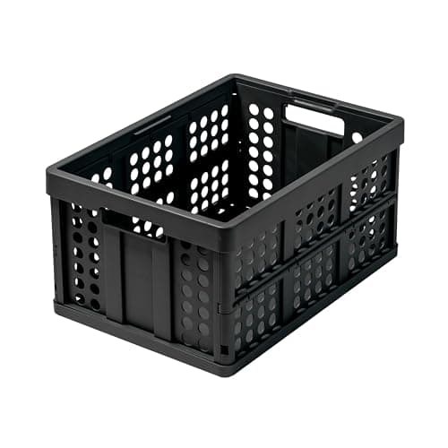 Clax® crate | folding box | basket | 48 qt (12 gal) | black - Image 1
