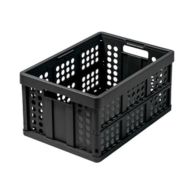 Clax® crate | folding box | basket | 48 qt (12 gal) | black - Image 1