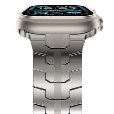 CHANCHY Titanium Band for Apple Watch Ultra 3/2/1 Band 49mm, Durable Lightweight Titanium Metal Strap for Apple Watch Series 11 10 9 8 7 SE3 6 5 4 46mm 45mm 44mm for Men (Titanium Edition, Titanium) - Image 4