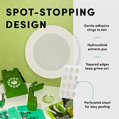 Dots for Spots Pimple Patches For Face - Fast Acting, Translucent Hydrocolloid Zit Patches that Unclog Pores - Korean Skincare - Vegan, Cruelty Free - (120 count) - Image 7