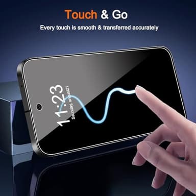 Milomdoi 3 Pack Tempered Glass for Google Pixel 9A Screen Protector with 3 Pack Camera Lens Protector, Ultra 9H Accessories [Support Fingerprint Unlock] Case Friendly, Mounting Frame - Image 7