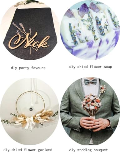 DIY Natural Dried Flower Set, Bulk Dried Flowers for Vase, Dried Flowers with Stems, Dried Roses, Mini Dried Flower Bouquets.(Brown) - Image 7