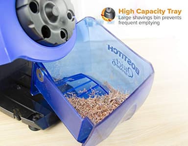 Bostitch Office QuietSharp 6 Electric Pencil Sharpener, Heavy Duty Classroom Sharpener, Size Selector with 6 Different Sizes, Perfect for Classroom and Homeschool Use, Blue - Image 4