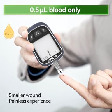 MicroTech Blood Glucose Monitor Kit 100 Strips & Lancets, No Coding, 500 Storage, Wider HCT for Family - Image 3