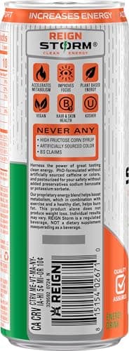 REIGN Storm, Tropical, Fitness & Wellness Energy Drink, 12 Fl Oz (Pack of 12) - Image 4
