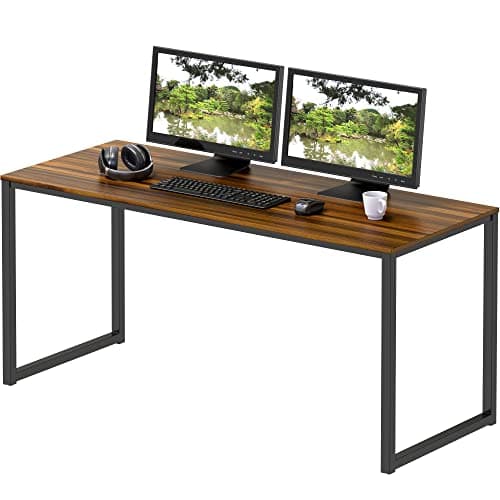 SHW Mission 48-Inch Home Office Computer Desk, Walnut - Image 1