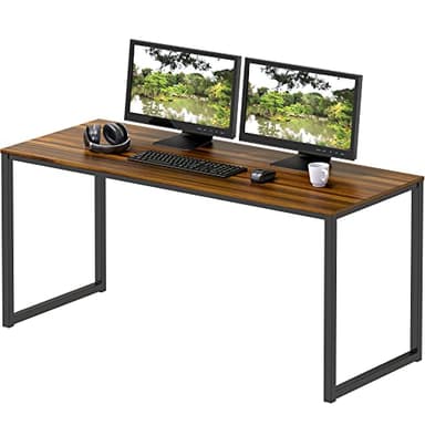 SHW Mission 48-Inch Home Office Computer Desk, Walnut - Image 1