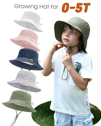 FURTALK Baby Sun Hat Toddler Boys Girls Bucket Hat for Kids 0-5 Years UPF 50+ Sun Protective Child Summer Beach Hats - Image 7