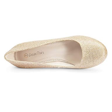 DREAM PAIRS Women's Dress Comfortable Low Heel Pump Shoes,Size 8.5,Gold,LUVLY - Image 5