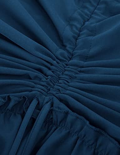 Scarlet Darkness Blue Skirt for Women High Waist Ruffle Skirt Renaissance Skirt Blue S - Image 5