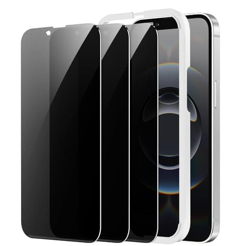 sorlnern 3 Pack Privacy Screen Protector Compatible for iPhone 16e/ iPhone 14 / iPhone 13 / iPhone 13 Pro Tempered Glass Shatterproof Anti-Scratch Anti-Spy Durable Touch-Sensitive - Image 1