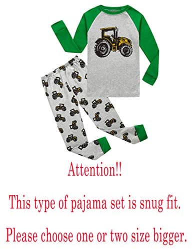 Family Feeling Tractor Baby Boys Long Sleeve Pajamas Sets Cotton Pyjamas Toddler Infant Kids 18-24 Months Grey - Image 2