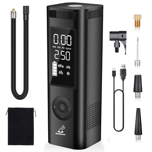 Tire Inflator Portable Air Compressor - 150PSI 4x Faster Portable Tire Inflator for Car - Air Pump For Car Tires with Digital Pressure - Auto Shut-off Smart Air Pump Suitable SUV, Bike Moto and More - Image 1