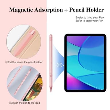 Stylus Pen for iPad 11th&10th Generation,Milikilo Pen with Pencil Holder,Palm Rejection,for Air11&13"(M2/M3), Pad Pro 11"&13"(M4),iPad 6-11th,iPad Pro 11"/12.9 ", iPad Air 3/4/5,Mini 5/6 - Image 5