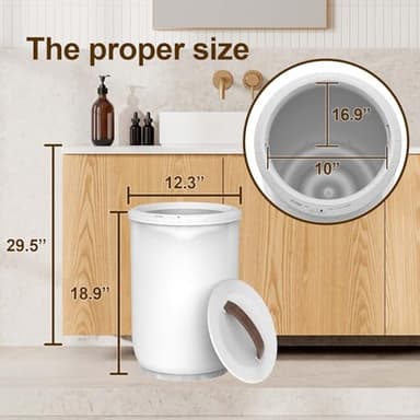FLYHIT Large Towel Warmer for Bathroom - Heated Towel Warmers Bucket, Wood Handle, Auto Shut Off, Fits Up to Two 40"X70" Oversized Towels, Bathrobes, Blankets, Best Ideal for Mother's Gifts - Image 8
