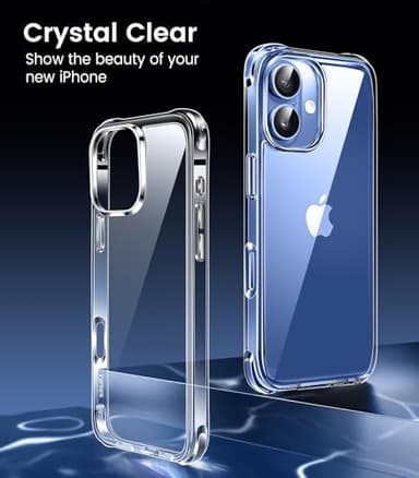 Mkeke Compatible with iPhone 17 Case Clear [Not-Yellowing] [Military-Grade Drop Protection] Shockproof Protective Phone Bumper for Apple 6.3 inch - Image 2