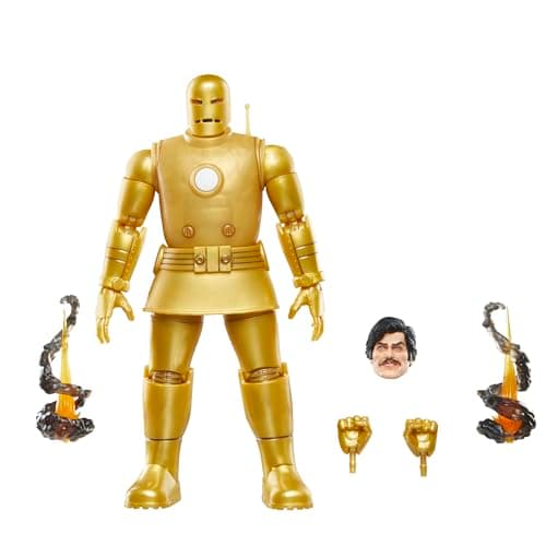Marvel Legends Series Iron Man (Model 01 - Gold), Iron Man Comics Collectible 6-Inch Action Figure, Retro-Inspired Blister Card - Image 1