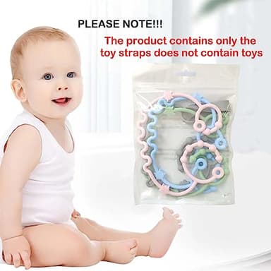 Toy Straps for Baby,RTMOK Silicone Setpacifier Clip,Applies to Car Seat Toy,Teether Toy,High Chair,Stroller Accessories,Baby Toy Clips,Cribs,Rocking Chair - Image 3