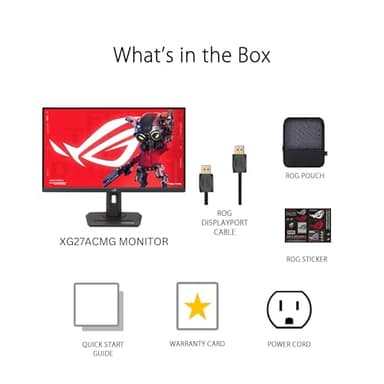 ASUS ROG Strix 27” 1440P USB-C HDR Gaming Monitor (XG27ACMG) - QHD (2560x1440), 270Hz, 1ms, Fast IPS, Extreme Low Motion Blur Sync, G-SYNC Compatible, DisplayWidget, Tripod Socket, 3 yr Warranty - Image 8