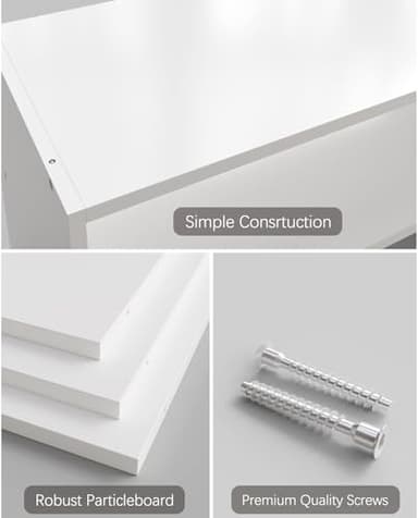 LOWOSA 2-Tier Stackable White Shoe Rack, Wooden 2-Shelf Shoe Organizer Freestanding Shoe Storage Stand for 6-9 Pairs, Perfect for Closet, Entryway, Office Use - Modern White - Image 7