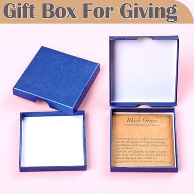 QOGIR Black Onyx Bracelet - Protecting Bracelet for Women Men - Handmade Natural Gem Stone Beaded Stretch Elastic Healing Bracelets 8mm - Image 5