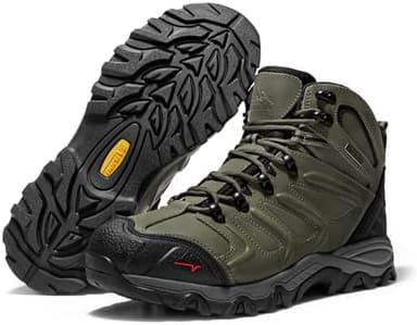 NORTIV 8 Men's Ankle High Waterproof Hiking Boots Outdoor Lightweight Shoes Trekking Trails Armadillo - Image 4