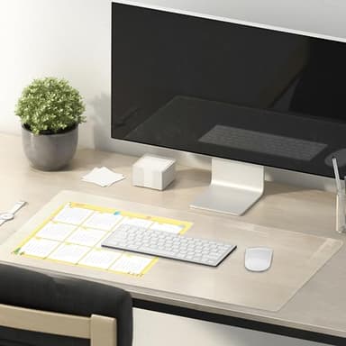 Eisdroma 12 x 24 Inch Table Cover Protector - Clear Vinyl, 1.5mm Thick Plastic, Desk Mat - Image 3