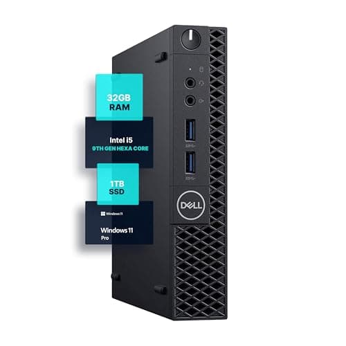Dell Optiplex 3070 Micro PC | Windows 11 Pro | Intel i5-9500 | 32GB RAM + 1TB SSD | 5G WiFi + BT | Mini Desktop Computer (Renewed) - Image 1