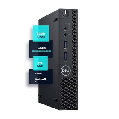 Dell Optiplex 3070 Micro PC | Windows 11 Pro | Intel i5-9500 | 32GB RAM + 1TB SSD | 5G WiFi + BT | Mini Desktop Computer (Renewed) - Image 1