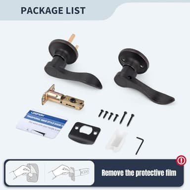 LOQRON Wave Style Door Lever, 10 Pack Wholesale Passage Door Handle Without Key and Lock, Oil Rubbed Bronze Keyless Interior Lever Reversible for Left/Right Handed for Hallway and Closet - Image 8