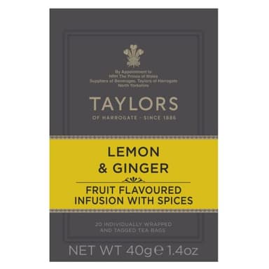 Taylors of Harrogate Lemon & Ginger Herbal Tea, 20 Count - Image 2