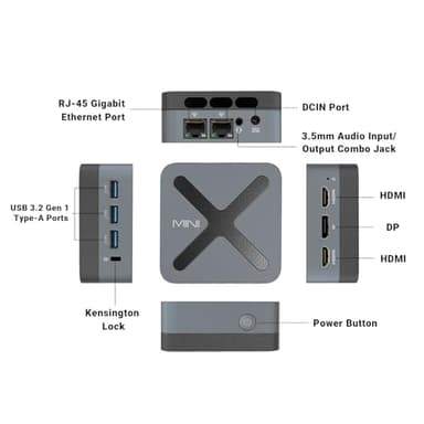 MINIX Z97 Mini PC, Intel Alder Lake N97 (up to 3.60GHz) 12GB LPDDR5X 512GB NVMe SSD Dual LAN Mini Desktop Computers, 4K Triply display/2x HDMI/DP, Small PC Desktop for Business Home Office - Image 8