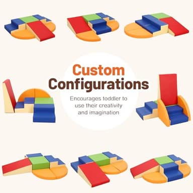 TODIBY 6-Piece Soft PU Leather Toddlers Climbing Toys, Baby Foam Climbing Blocks for Toddlers, Foam Play Gym Climber Structures for Toddler 3, Indoor Climb and Crawl Activity Play Set - Image 6